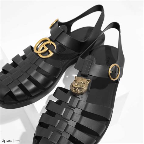 gucci rubber buckle strap sandal replica|gucci knock off sandals.